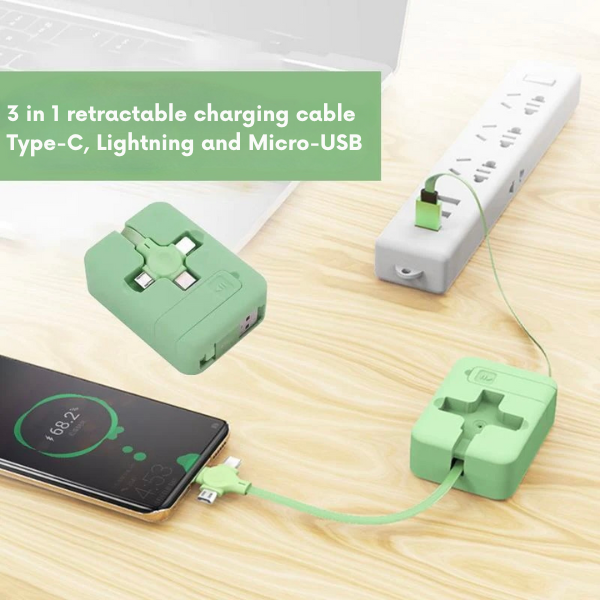 3-i-1 retractable kabel - Allsidighet og bærbarhet