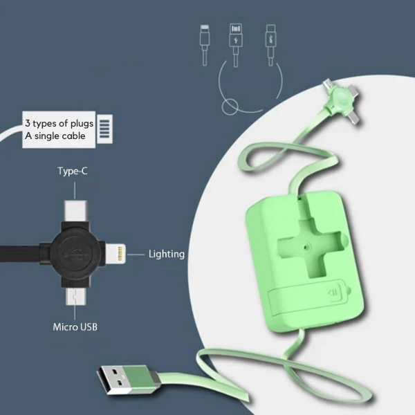 3-i-1 retractable kabel - Allsidighet og bærbarhet