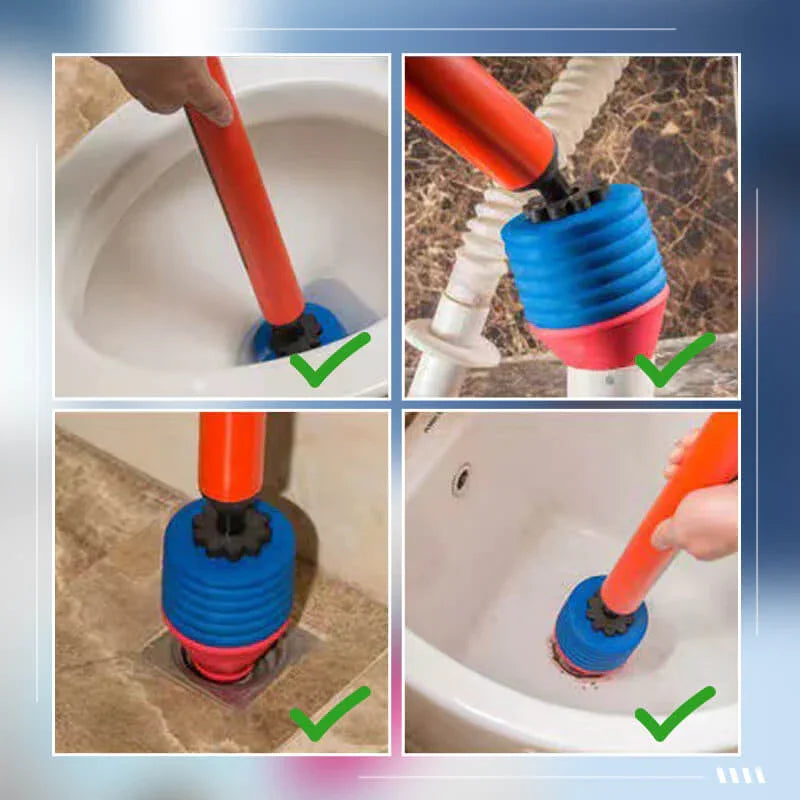 Quick and powerful toilet unclogging