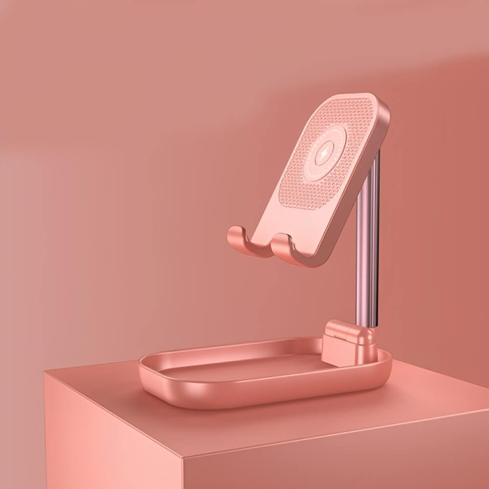 ワイヤレス充電器付き折りたたみ式電話スタンド